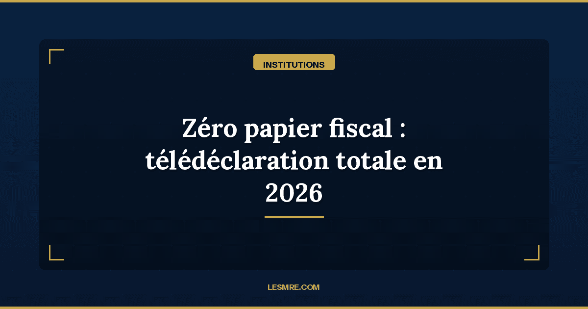 Zéro papier fiscal : la DGI impose la télédéclaration totale en 2026 : guide pour les MRE