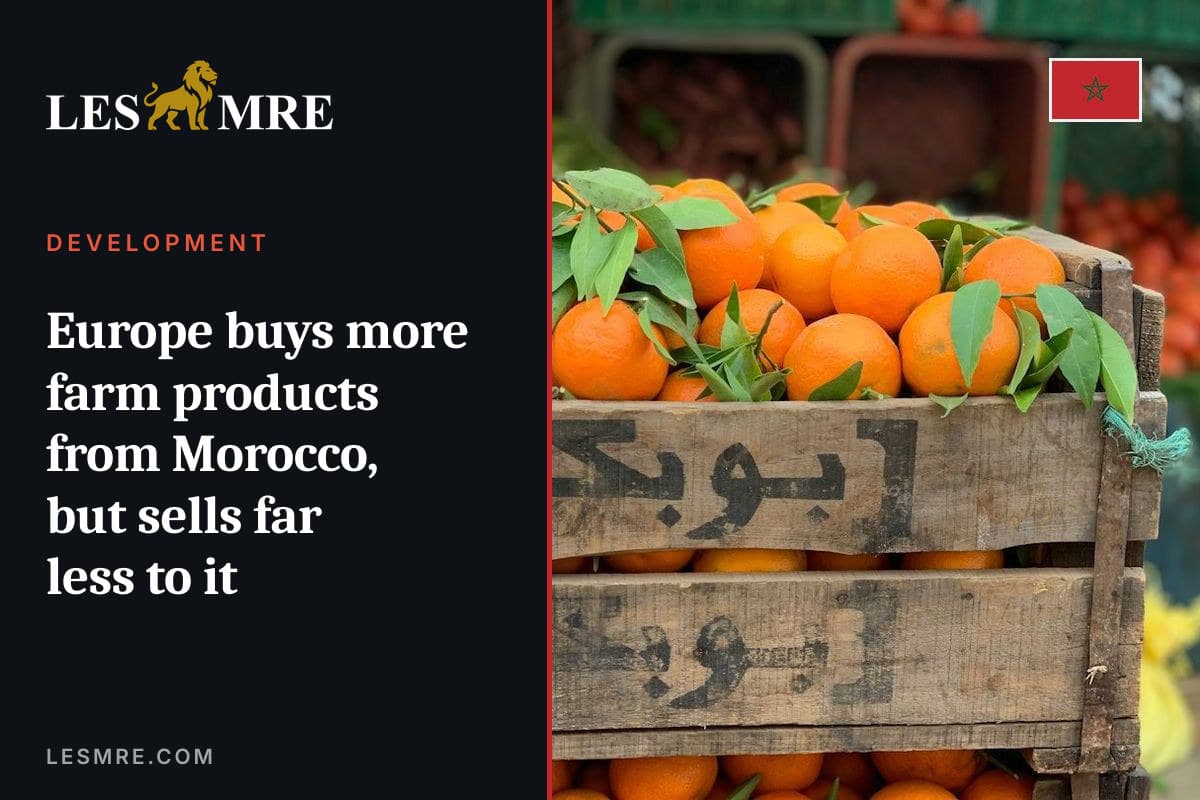 L'Europe achète toujours plus de produits agricoles au Maroc, mais lui en vend nettement moins