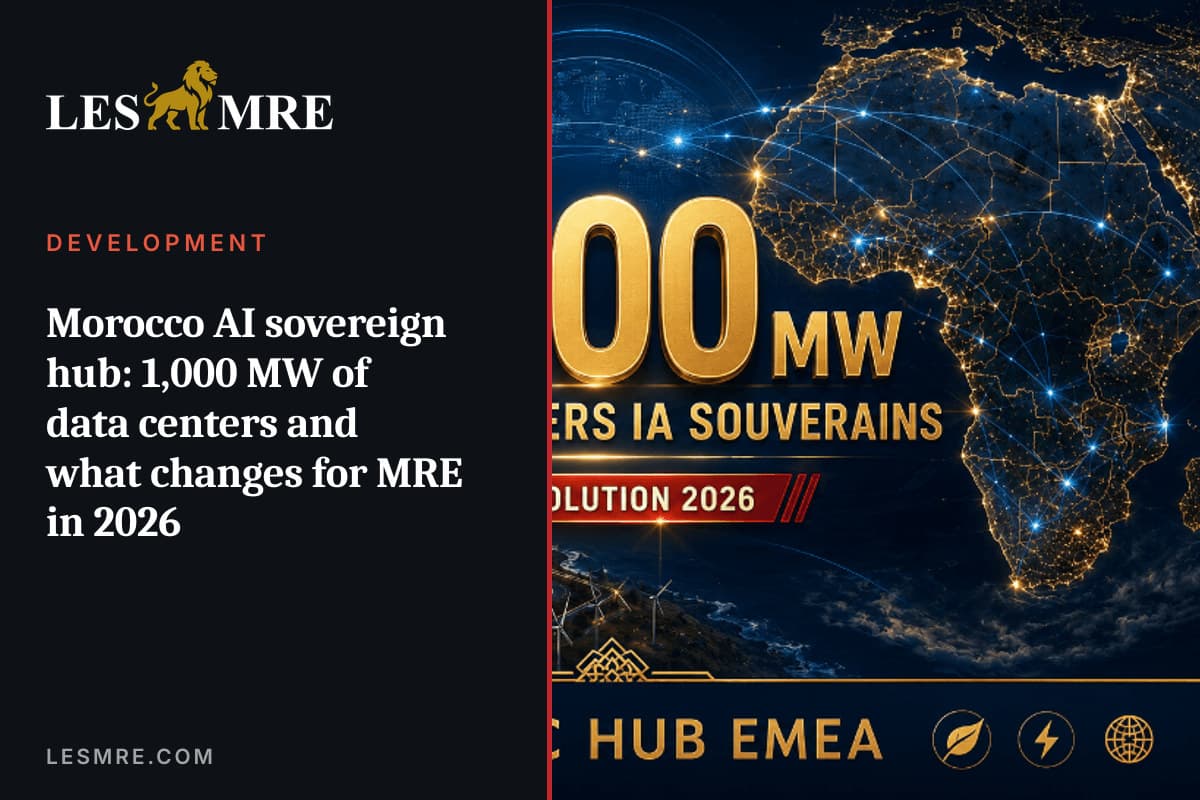 Maroc, hub IA souverain : 1 000 MW de data centers, ce qui change pour les MRE en 2026