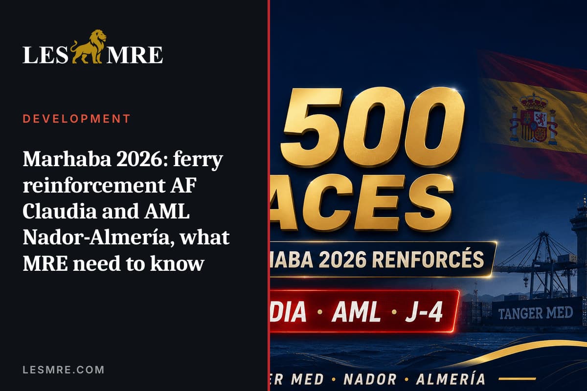 Marhaba 2026 : renforts ferry AF Claudia et AML Nador-Almería, ce que les MRE doivent savoir