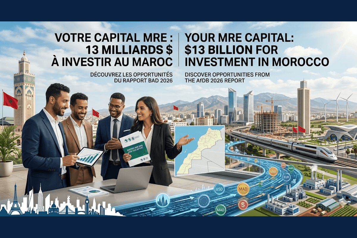 Rapport BAD 2026 : 13 milliards de transferts MRE, 10 % investis au Maroc
