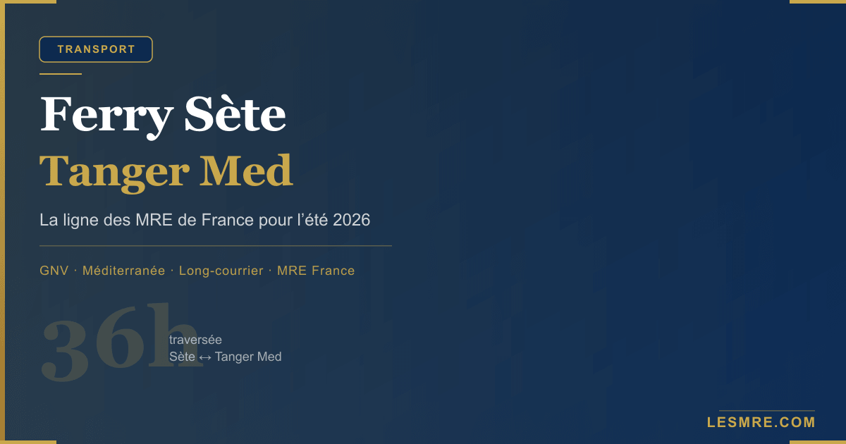 Ferry Sète-Tanger Med : la ligne des MRE de France pour l'été 2026
