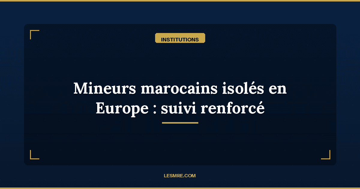 Mineurs marocains isoles en Europe : Rabat renforce le suivi consulaire