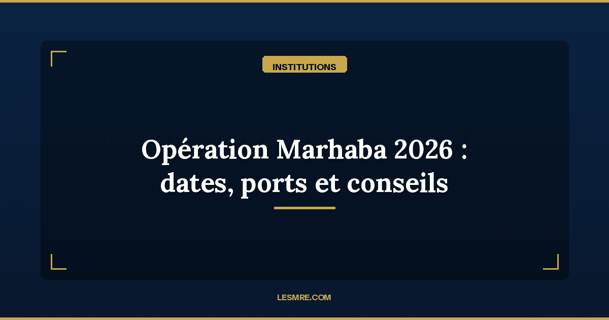 Opération Marhaba 2026 : dates, ports, tarifs et conseils pour traverser sans stress