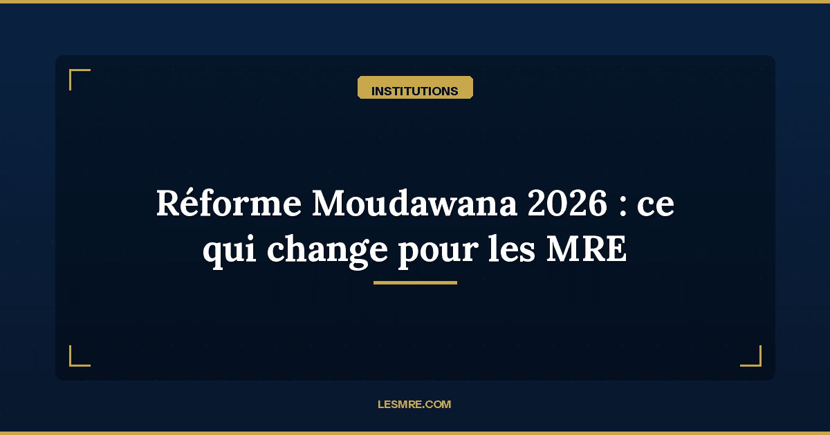 Réforme de la Moudawana 2026 : ce qui change pour les MRE en matière de mariage, divorce, garde et succession