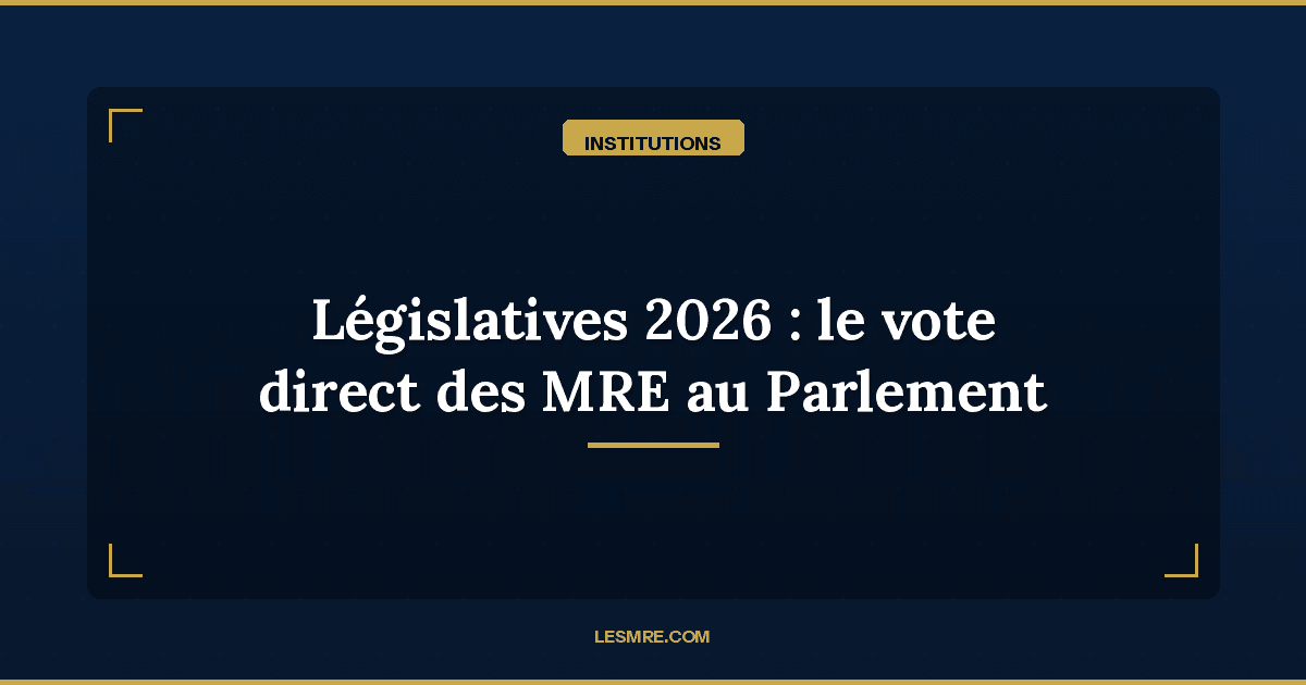 Législatives 2026 : le débat sur le vote direct des MRE relancé au Parlement marocain